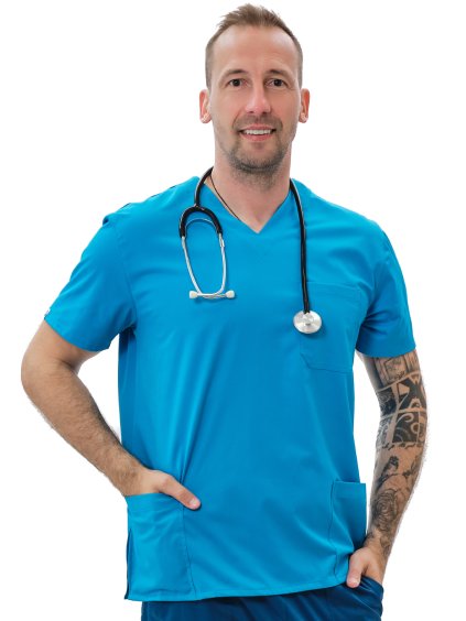 Egészségügyi ing ROLO Sötét türkizkék