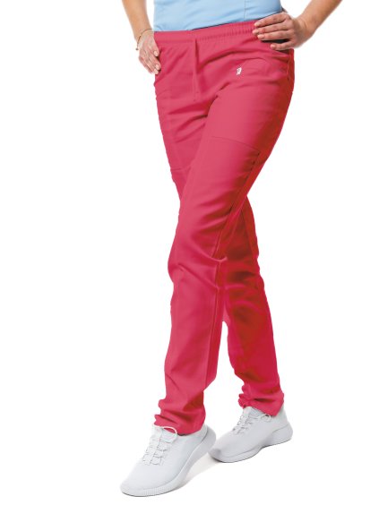 perlicka zdravotnicke nohavice SISI saten cyklamen