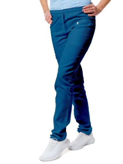 perlicka zdravotnicke nohavice SISI saten petrol