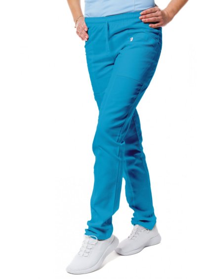 Egészségügyi nadrágok SISI SATTÉ Slim Sötét türkizkék