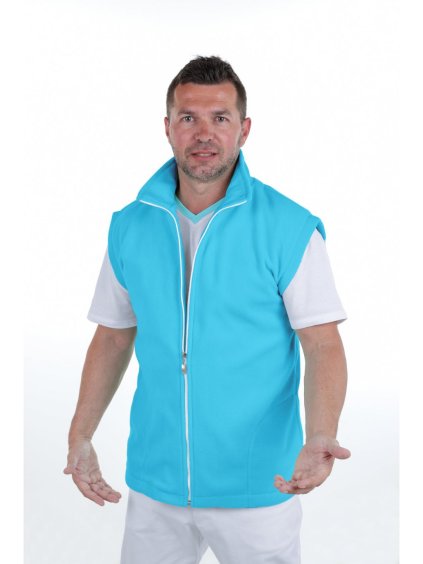 Egészségügyi mellény MILOŠ Sötét türkizkék